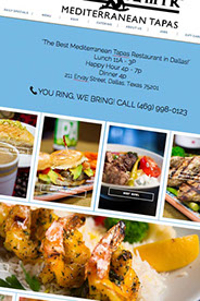 custom website design Armend's Restaurant in Southlake,Tx